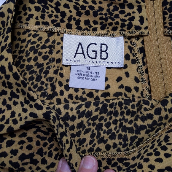 agb • vintage cheetah floral print pencil skirt - Picture 3 of 6